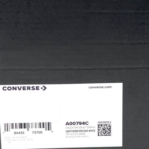 Converse Chuck Taylor All Star High Top Beige Men’s Size Canvas Sneakers A00794C - Picture 8 of 9